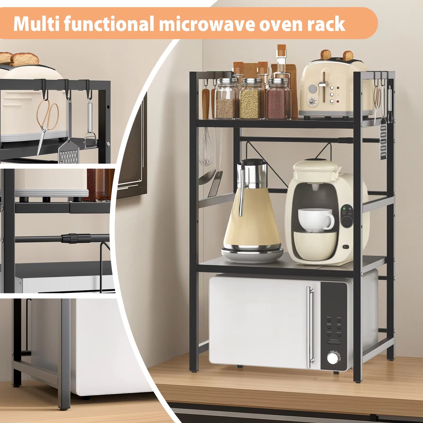 Kitchen Storage Rack Metal Shelf