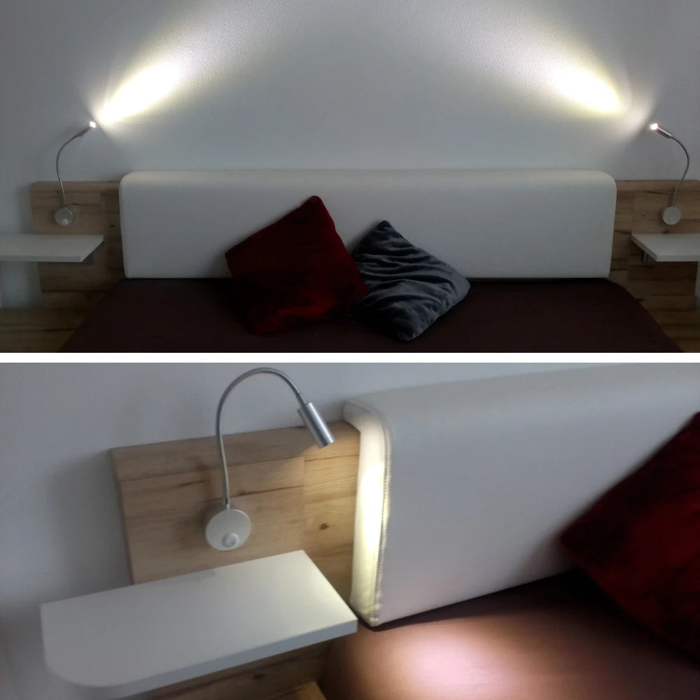 Led Wall Reading Lamp 3w Adjustable Bedside Book Light