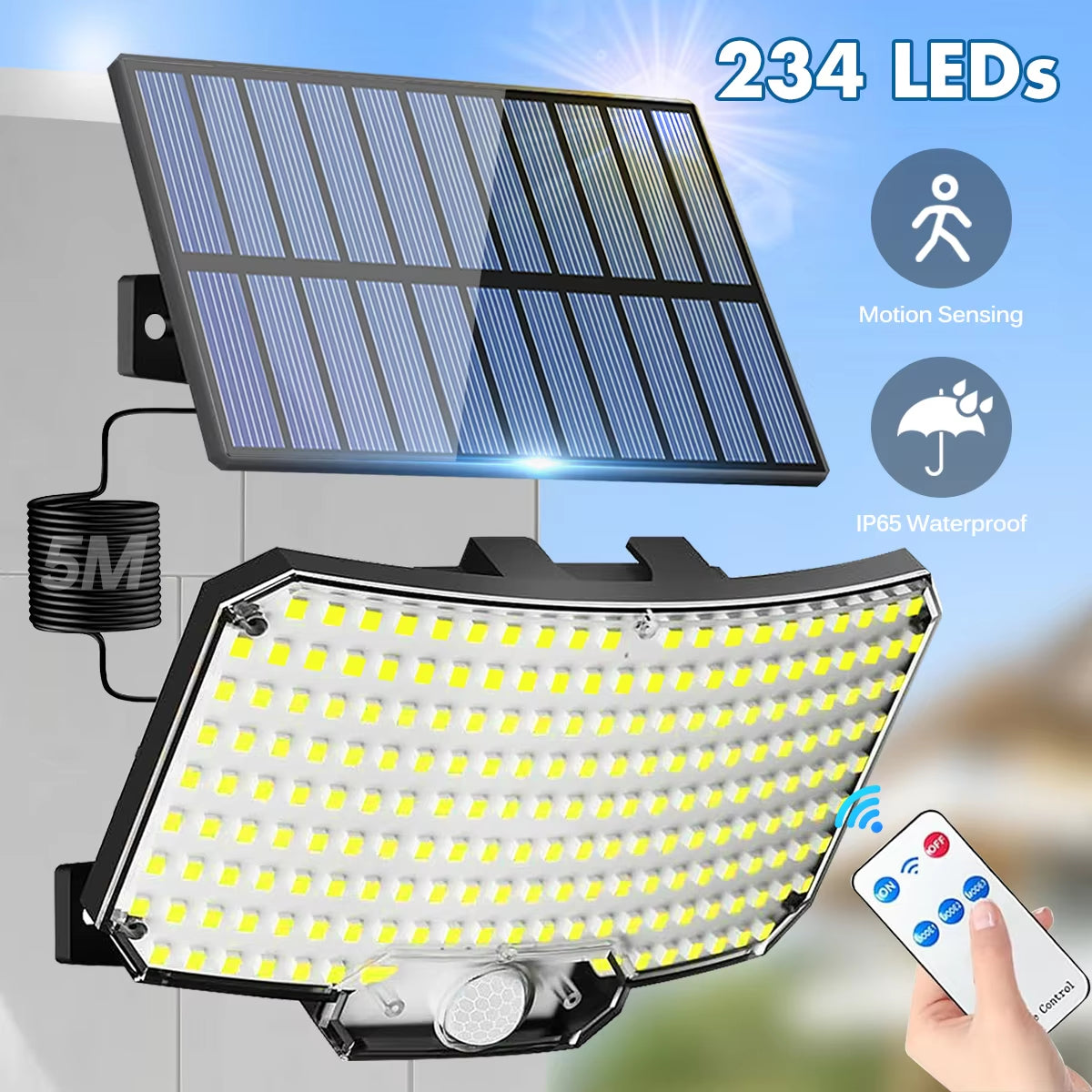 Light Up Security – 234 LED Solar Floodlight