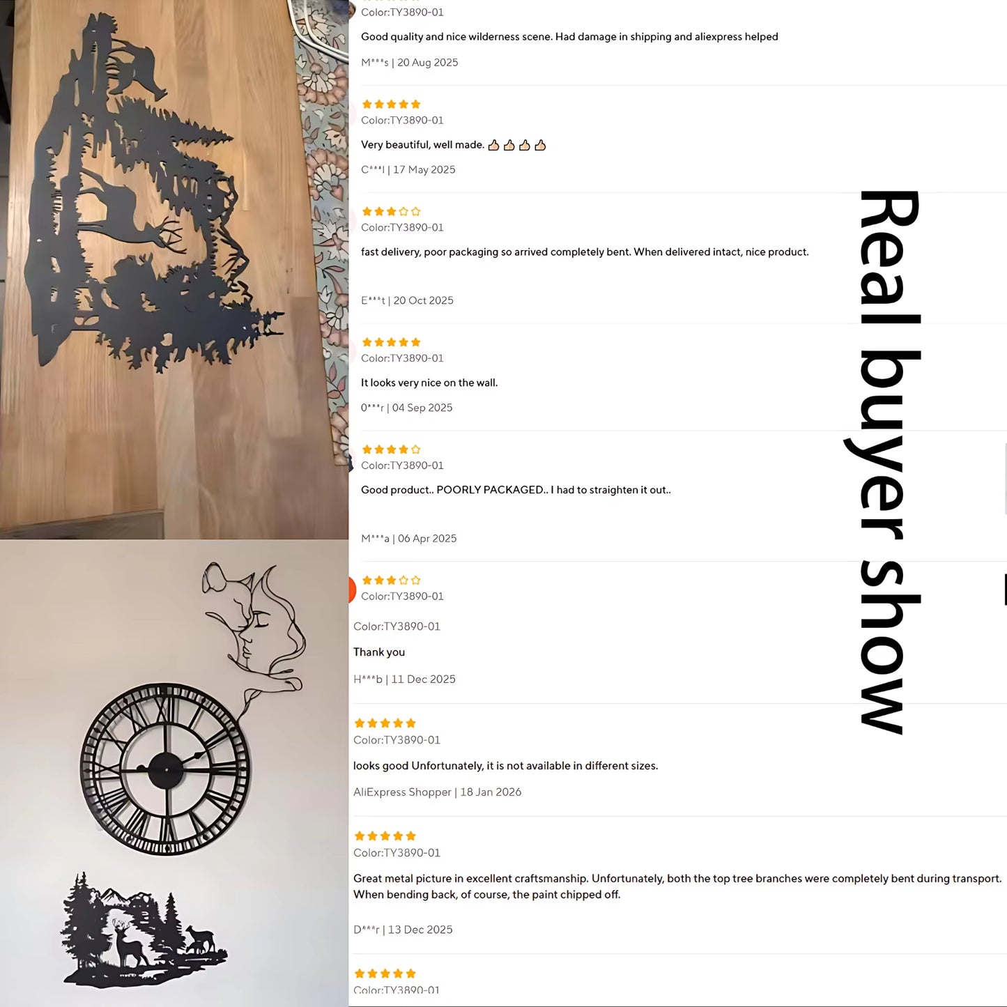 Metal Deer Forest Wall Art Wrought Iron Home Decoration