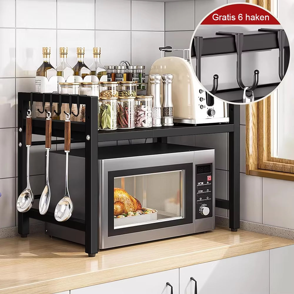 Microwave Stainless Steel Scalable Storage Rack