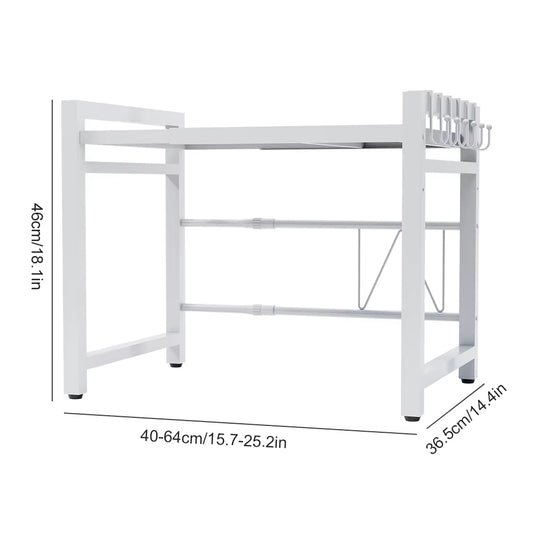 Microwave Stainless Steel Scalable Storage Rack