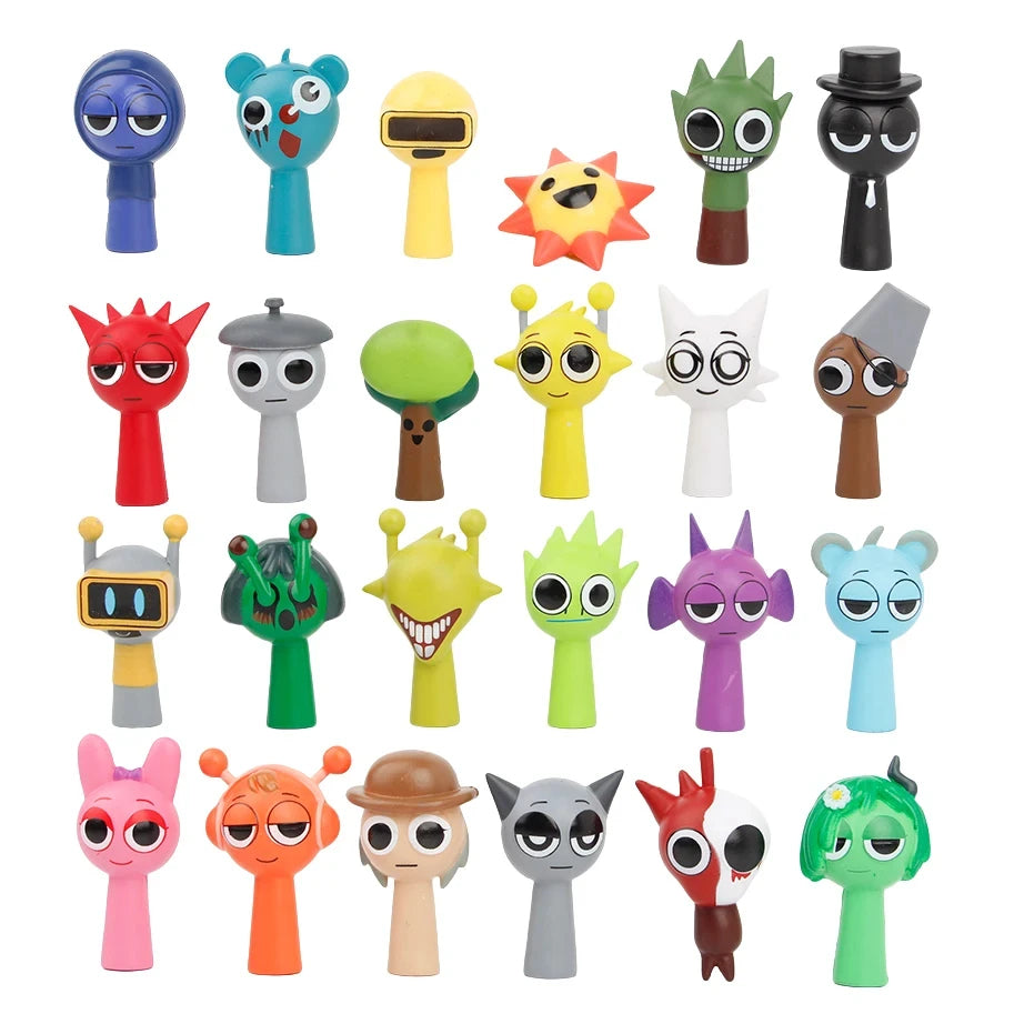 Mini Sprunki Action Figure Cartoon Model Dolls