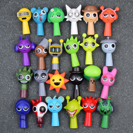 Mini Sprunki Action Figure Cartoon Model Dolls