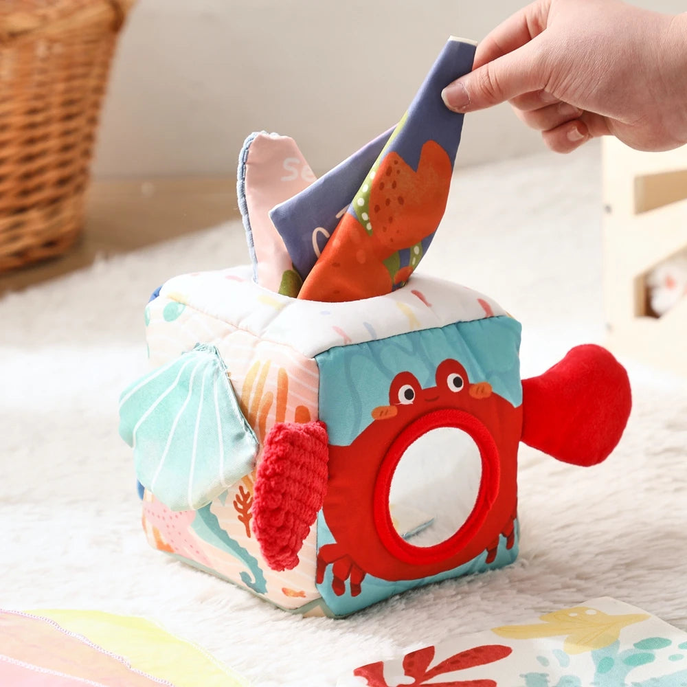 Montessori Baby Magic Tissue Box Sensory Toy
