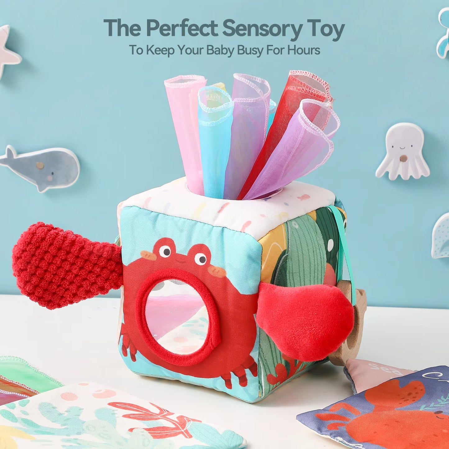 Montessori Baby Magic Tissue Box Sensory Toy