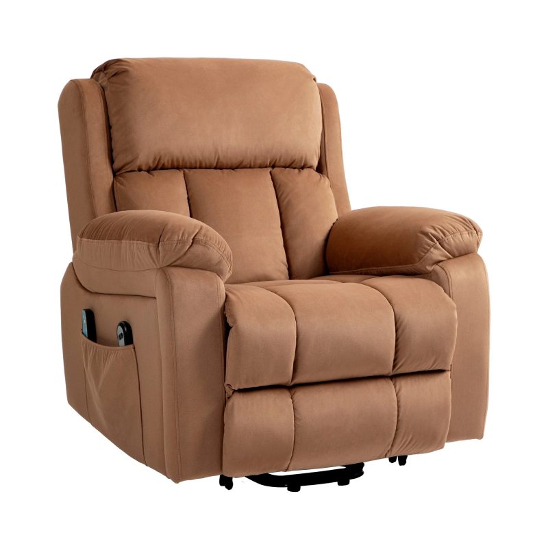 Lift Recliner Chair with Massage & Heat – Brown