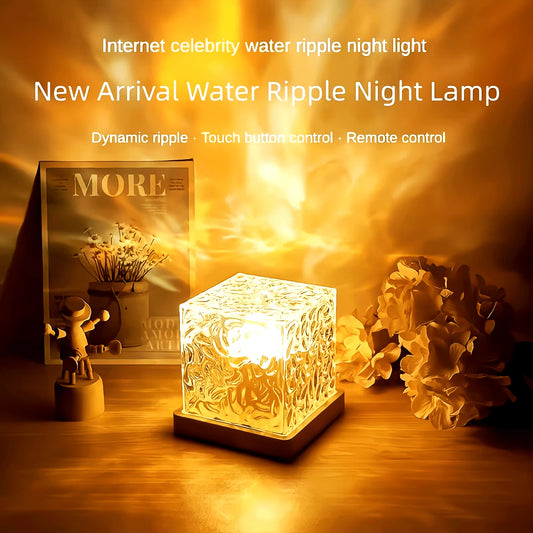 Ocean Wave Aurora Projector Light RGB Crystal Night Lamp