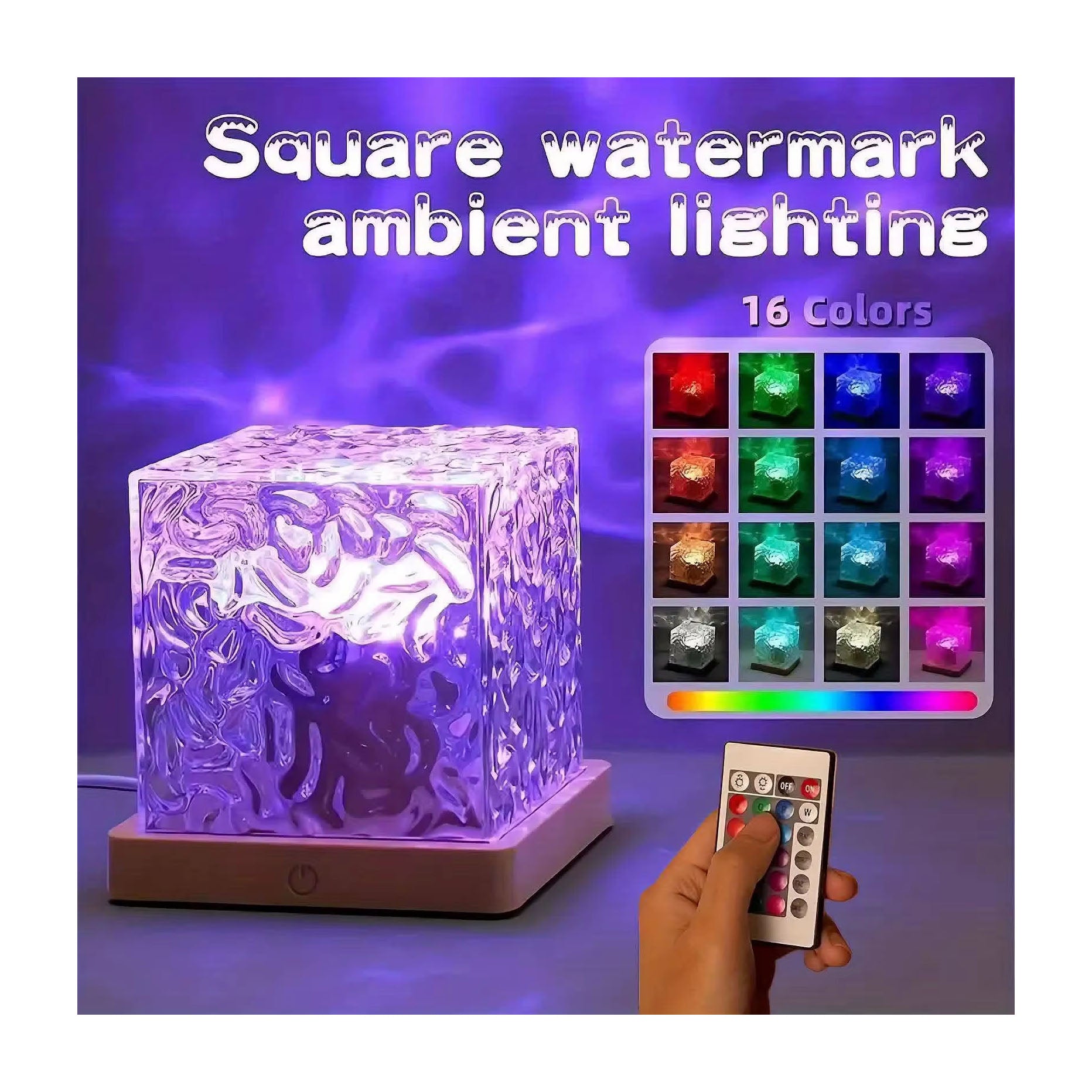 Ocean Wave Aurora Projector Light RGB Crystal Night Lamp