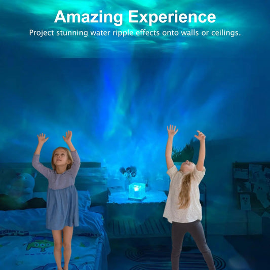 Ocean Wave Aurora Projector Light RGB Crystal Night Lamp