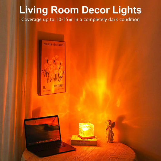 Ocean Wave Aurora Projector Light RGB Crystal Night Lamp
