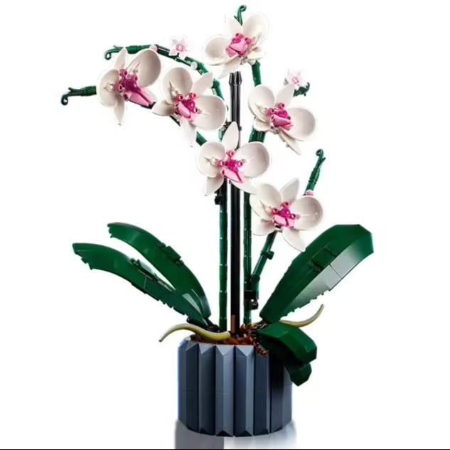 Orchid Bouquet Building Blocks Set 711PCS Compatible with LEGO