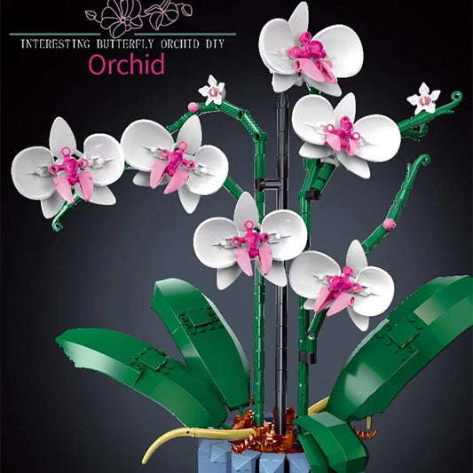 Orchid Bouquet Building Blocks Set 711PCS Compatible with LEGO