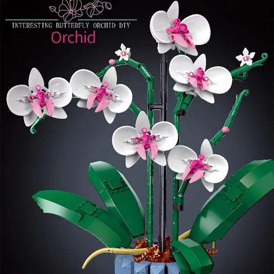 Orchid Bouquet Building Blocks Set 711PCS Compatible with LEGO