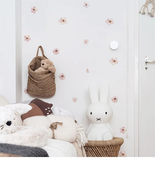 Pink Sakura Flower Wall Stickers Boho Girls Room Décor