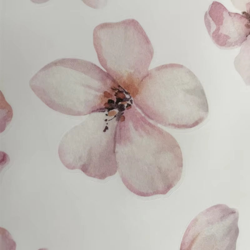 Pink Sakura Flower Wall Stickers Boho Girls Room Décor
