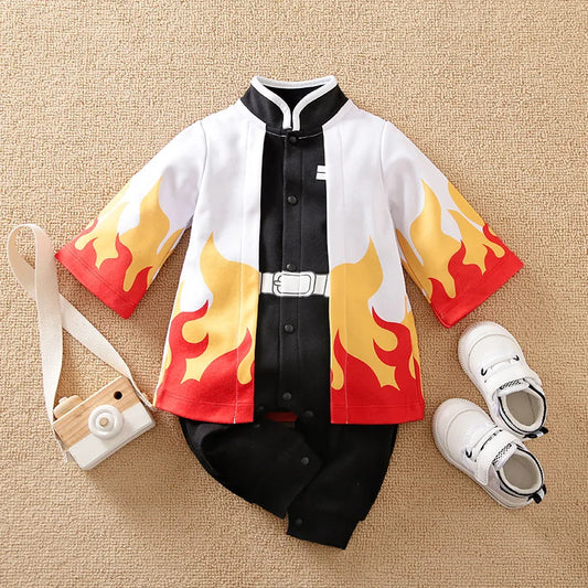 Anime Cape Style Baby Romper – Long Sleeve Cotton Bodysuit
