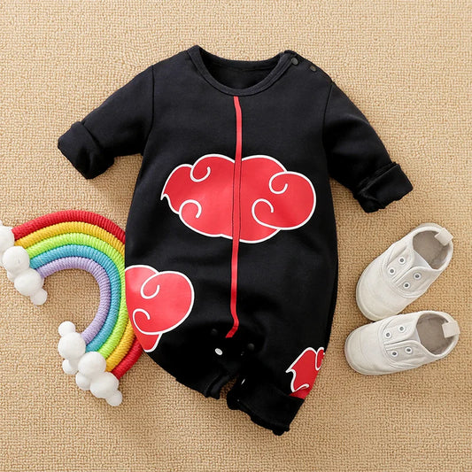 Anime Cape Style Baby Romper – Long Sleeve Cotton Bodysuit