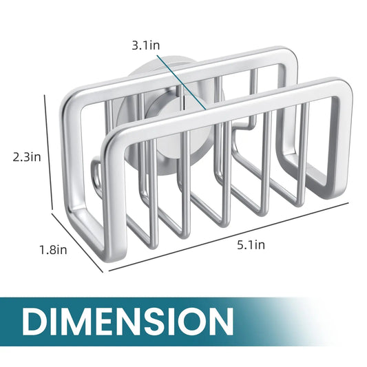 Stainless Steel Kitchen Organizer for Sponges, Rags & Wire Balls