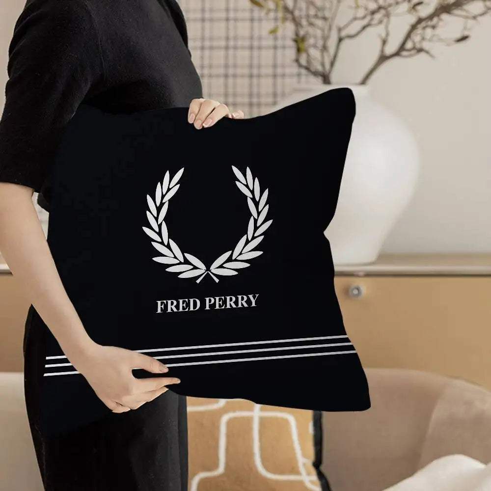 Fred Perry Logo Cushion Cover – Stylish Sofa Throw Pillowcase for Home Décor