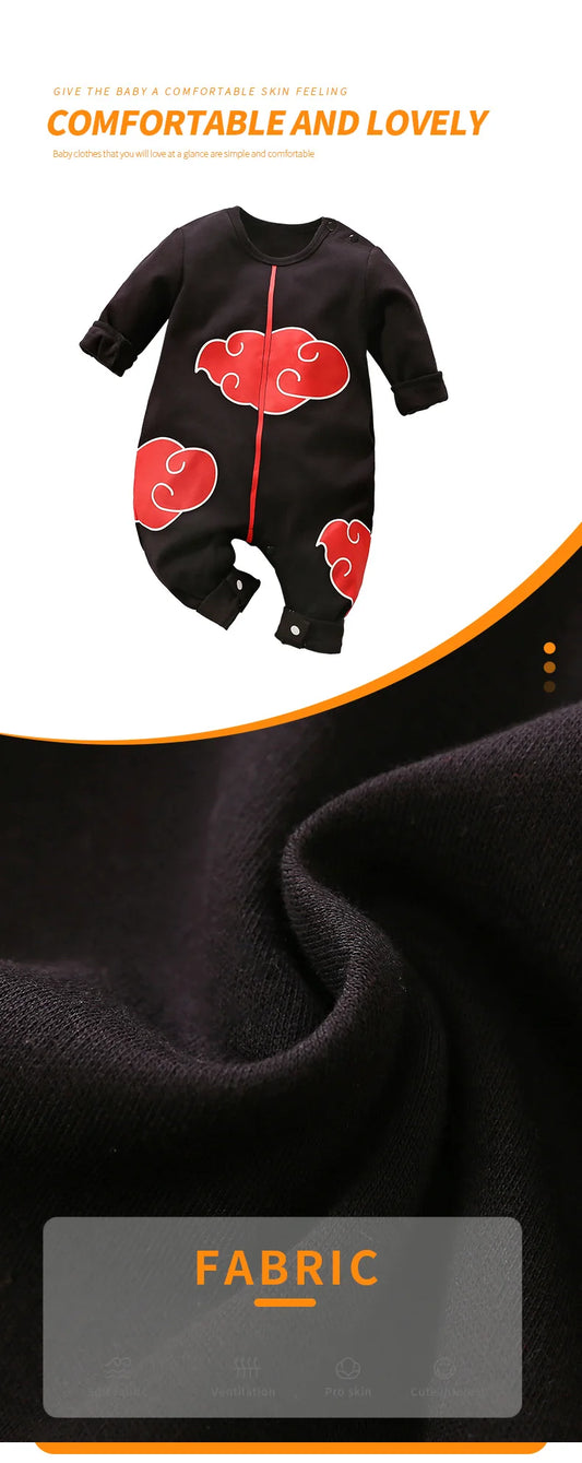 Anime Cape Style Baby Romper – Long Sleeve Cotton Bodysuit