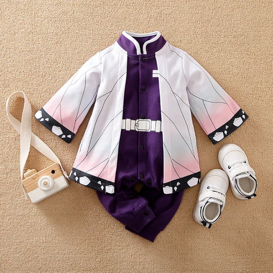 Anime Cape Style Baby Romper – Long Sleeve Cotton Bodysuit
