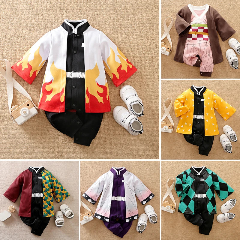 Anime Cape Style Baby Romper – Long Sleeve Cotton Bodysuit