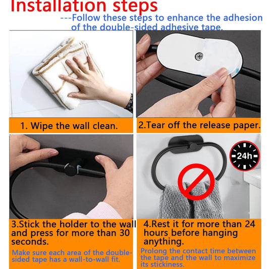 Self-Adhesive Bathroom Towel Holder