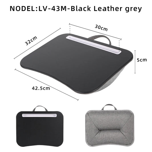 Multifunctional Laptop Desk with Cushion – Portable Lap Table with Mouse Pad