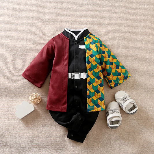 Anime Cape Style Baby Romper – Long Sleeve Cotton Bodysuit