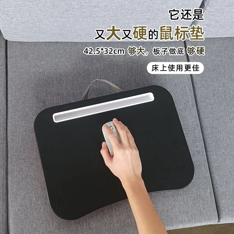 Multifunctional Laptop Desk with Cushion – Portable Lap Table with Mouse Pad