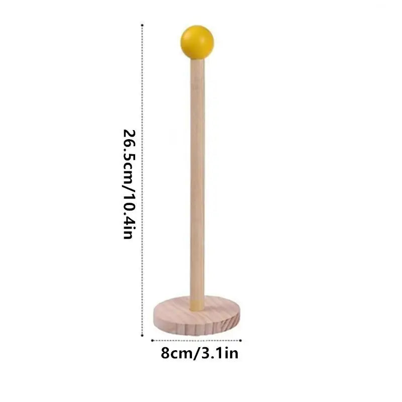 Wooden Toilet Paper Holder and Bathroom Tissue Hanger