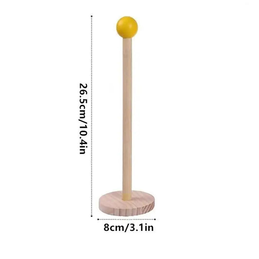 Wooden Toilet Paper Holder and Bathroom Tissue Hanger