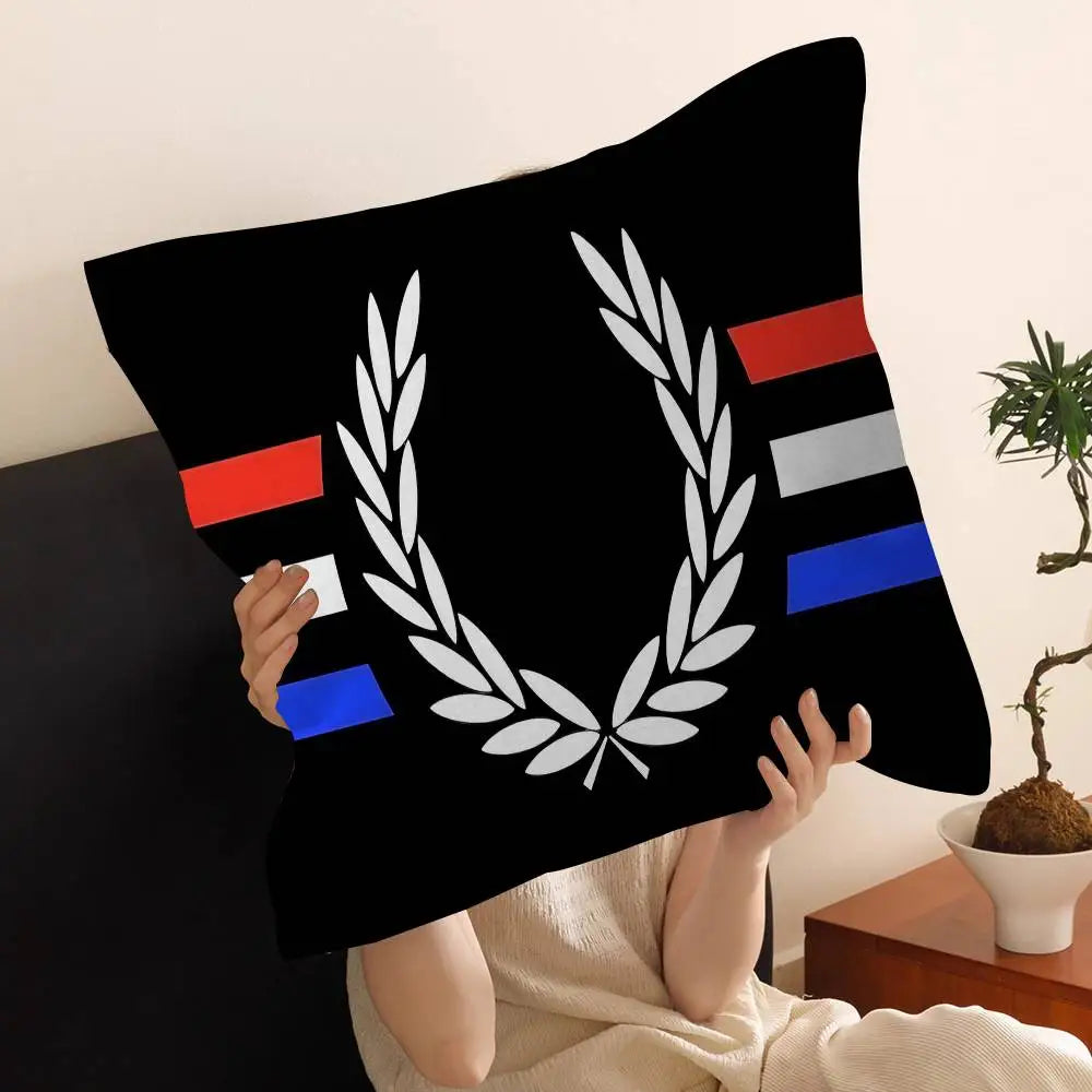 Fred Perry Logo Cushion Cover – Stylish Sofa Throw Pillowcase for Home Décor