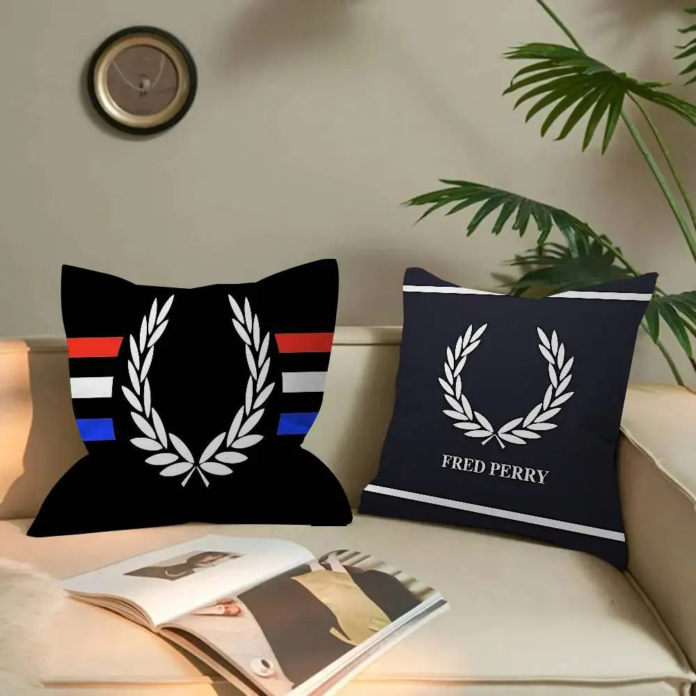 Fred Perry Logo Cushion Cover – Stylish Sofa Throw Pillowcase for Home Décor