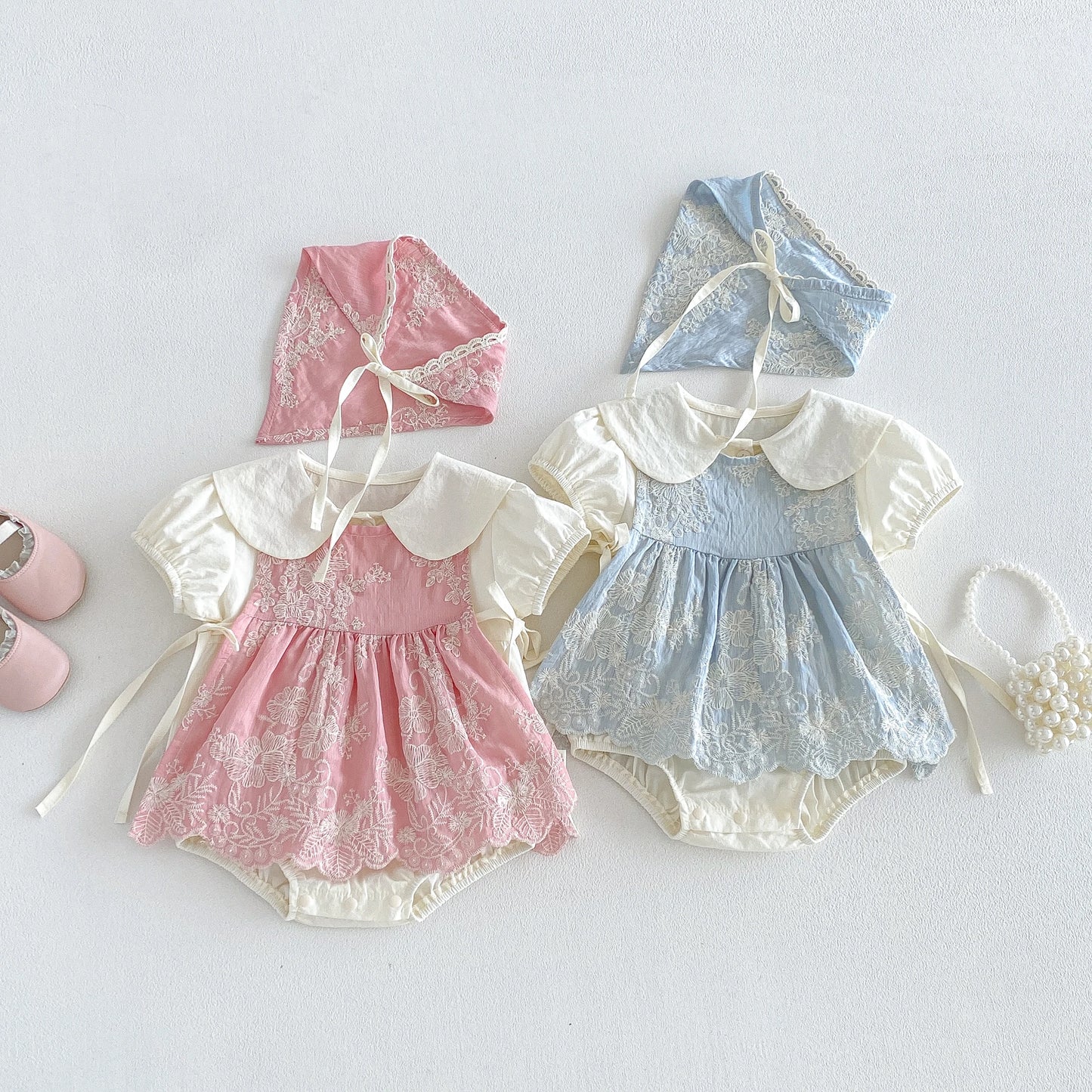 Baby Princess Romper Dress – Long Sleeve Swaddle Style Jumpsuit for Girls