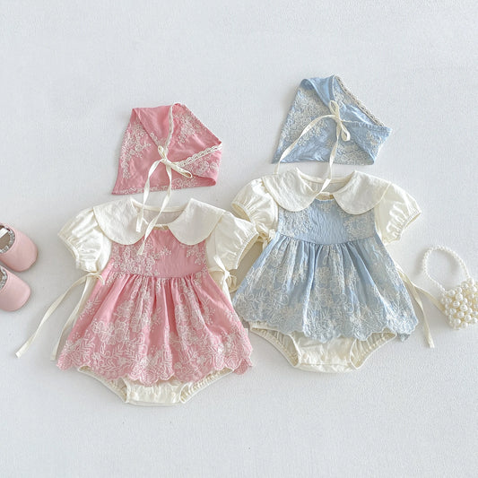 Baby Princess Romper Dress – Long Sleeve Swaddle Style Jumpsuit for Girls