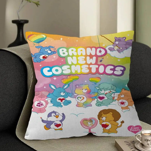 Care Bear Retro Cartoon Cushion Cover – Cute Decorative Pillow Case for Sofa & Home Décor