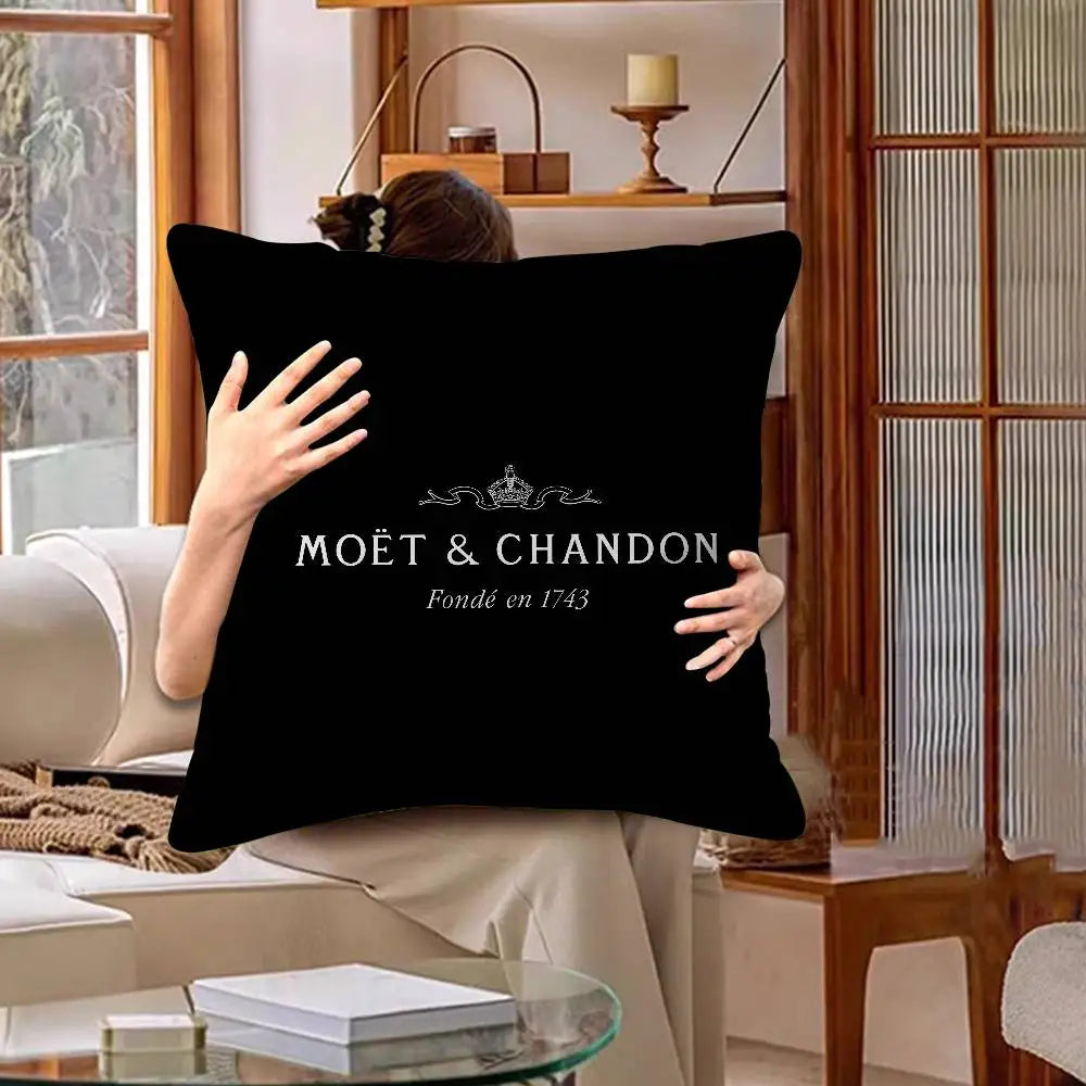 Luxury Champagne-Inspired Cushion Cover – Decorative Pillowcase for Sofa, Bedroom & Home Décor