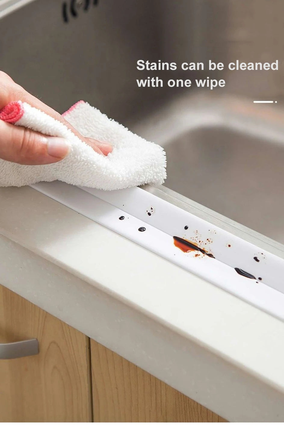 Waterproof Bath Caulk Tape 3.2M Toilet Sealing Strip Tape for Kitchen & Bathroom Edges