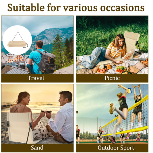 Foldable Camping Chair – Oxford Cloth Portable Outdoor Lazy Backrest Chair