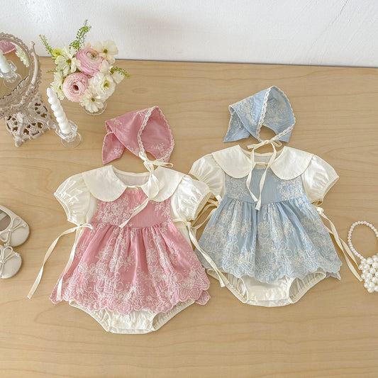 Baby Princess Romper Dress – Long Sleeve Swaddle Style Jumpsuit for Girls