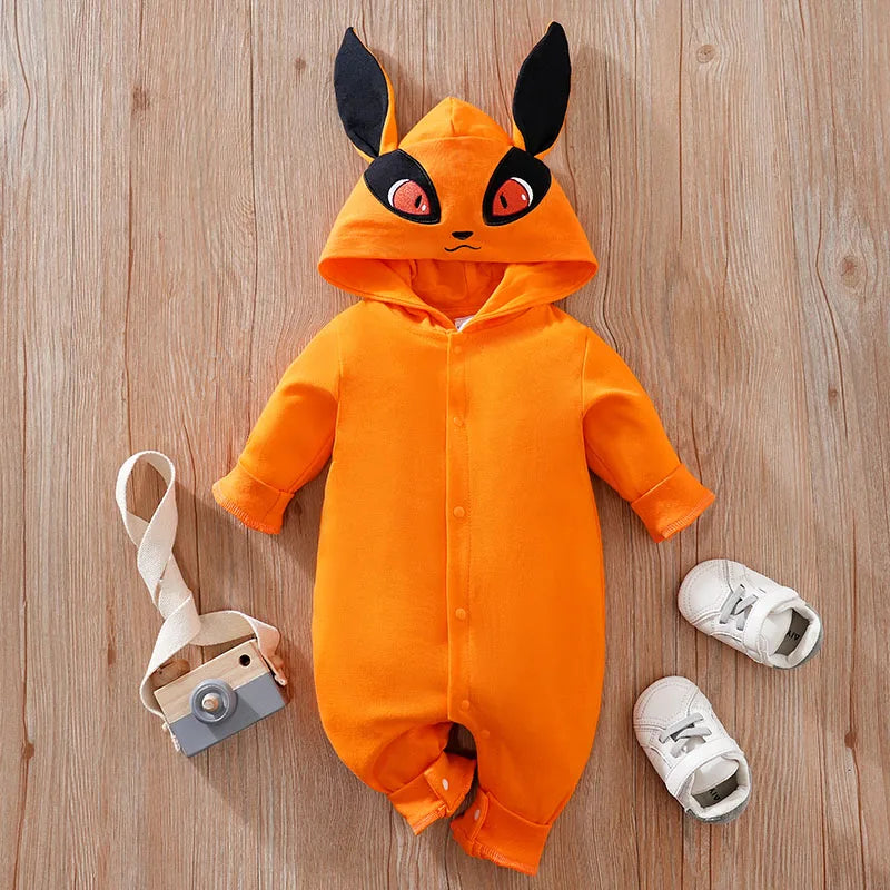 Anime Cape Style Baby Romper – Long Sleeve Cotton Bodysuit