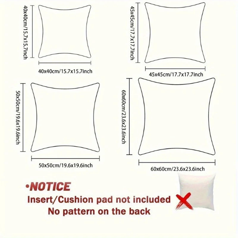 Modern Plant Abstract Cushion Cover – Washable Decorative Throw Pillow Cover for Sofa & Bedroom