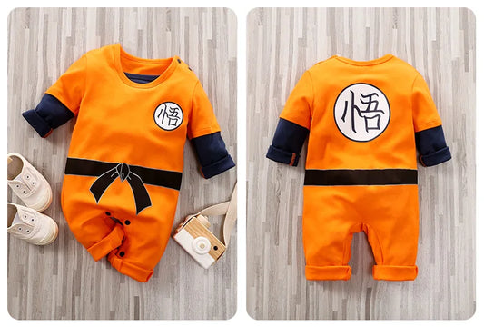 Anime Cape Style Baby Romper – Long Sleeve Cotton Bodysuit