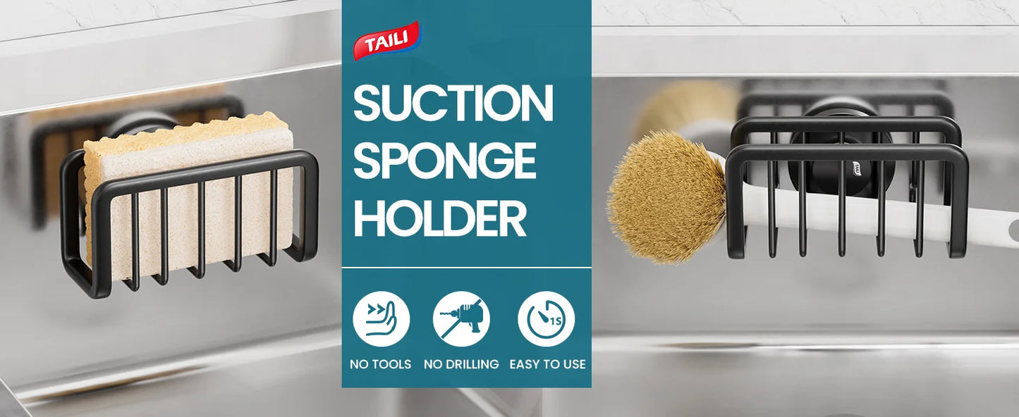 Stainless Steel Kitchen Organizer for Sponges, Rags & Wire Balls