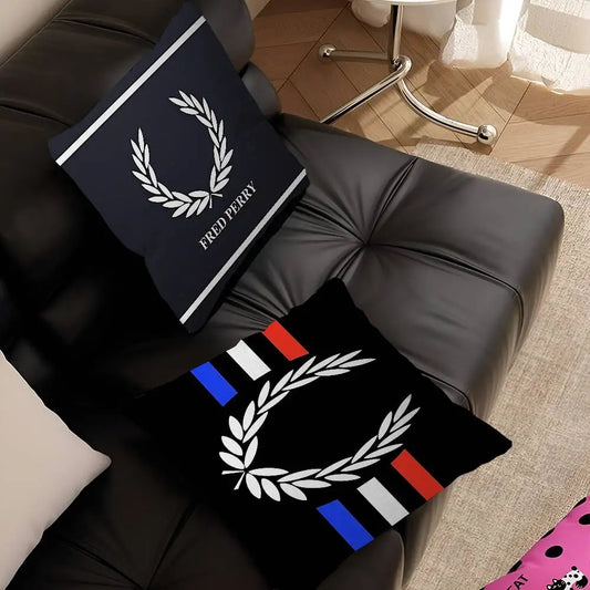 Fred Perry Logo Cushion Cover – Stylish Sofa Throw Pillowcase for Home Décor