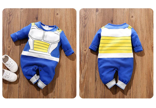 Anime Cape Style Baby Romper – Long Sleeve Cotton Bodysuit