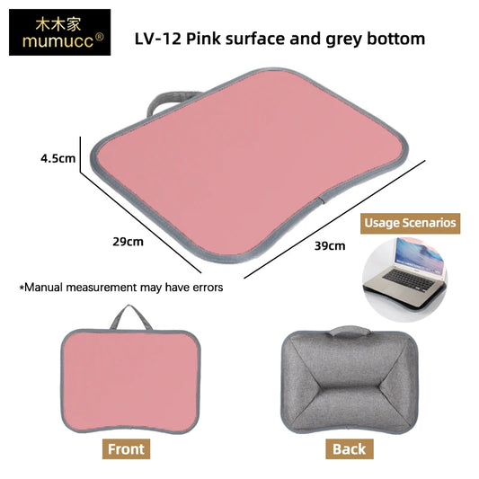 Multifunctional Laptop Desk with Cushion – Portable Lap Table with Mouse Pad