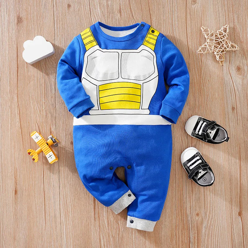 Anime Cape Style Baby Romper – Long Sleeve Cotton Bodysuit